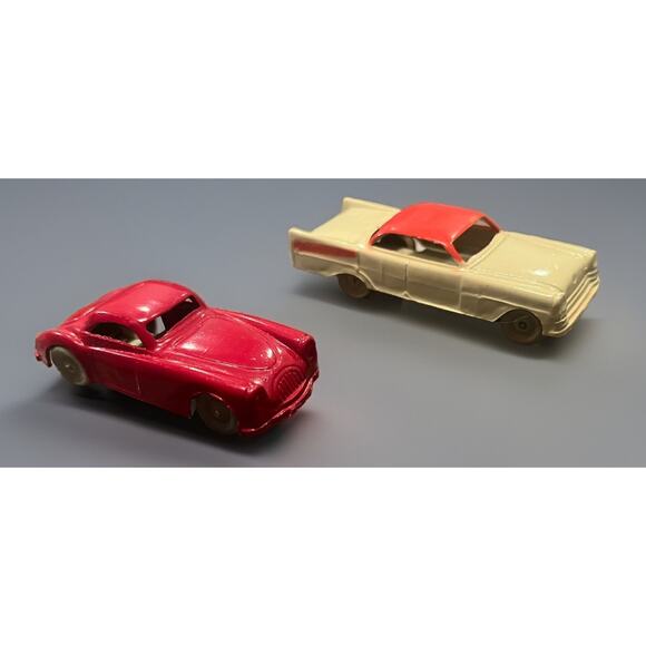 2 VTG Plastic Toy Cars Ingap Made In Italy # 12 Chrysler # 6 Red Coupe Very Nice - Picture 3 of 6